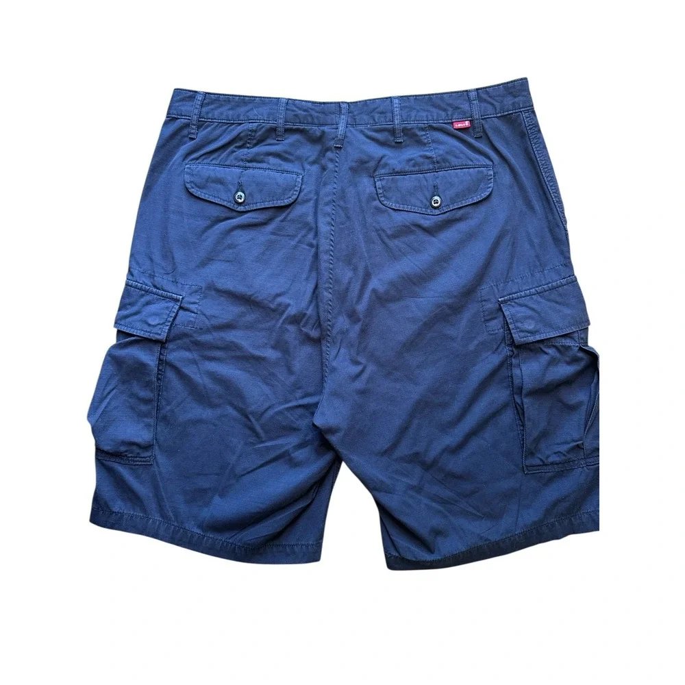 Levi's Men's Cargo Shorts Size 40 Navy Blue 100%‎ Cotton Multi-Pocket Utility